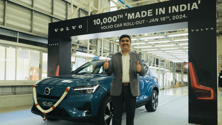 இந்தியாவில் 10,000+ கார்களை உற்பத்தி செய்து Volvo சாதனை!