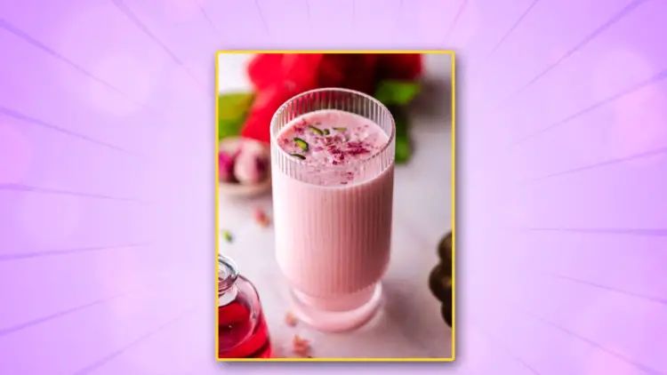 Rose Lassi Recipe : உடல்நலன் காக்கும் ரோஸ் லஸ்ஸியை வீட்டிலேயே தயாரிக்கலாம்